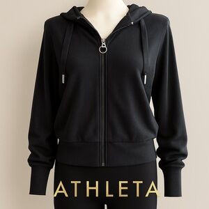 Athleta Tencel® Lyocell Drapey Zip Hoodie – Black (M)